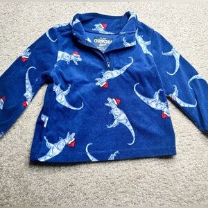 OshKosh B'gosh Navy Dinosaur Christmas Fleece 18M